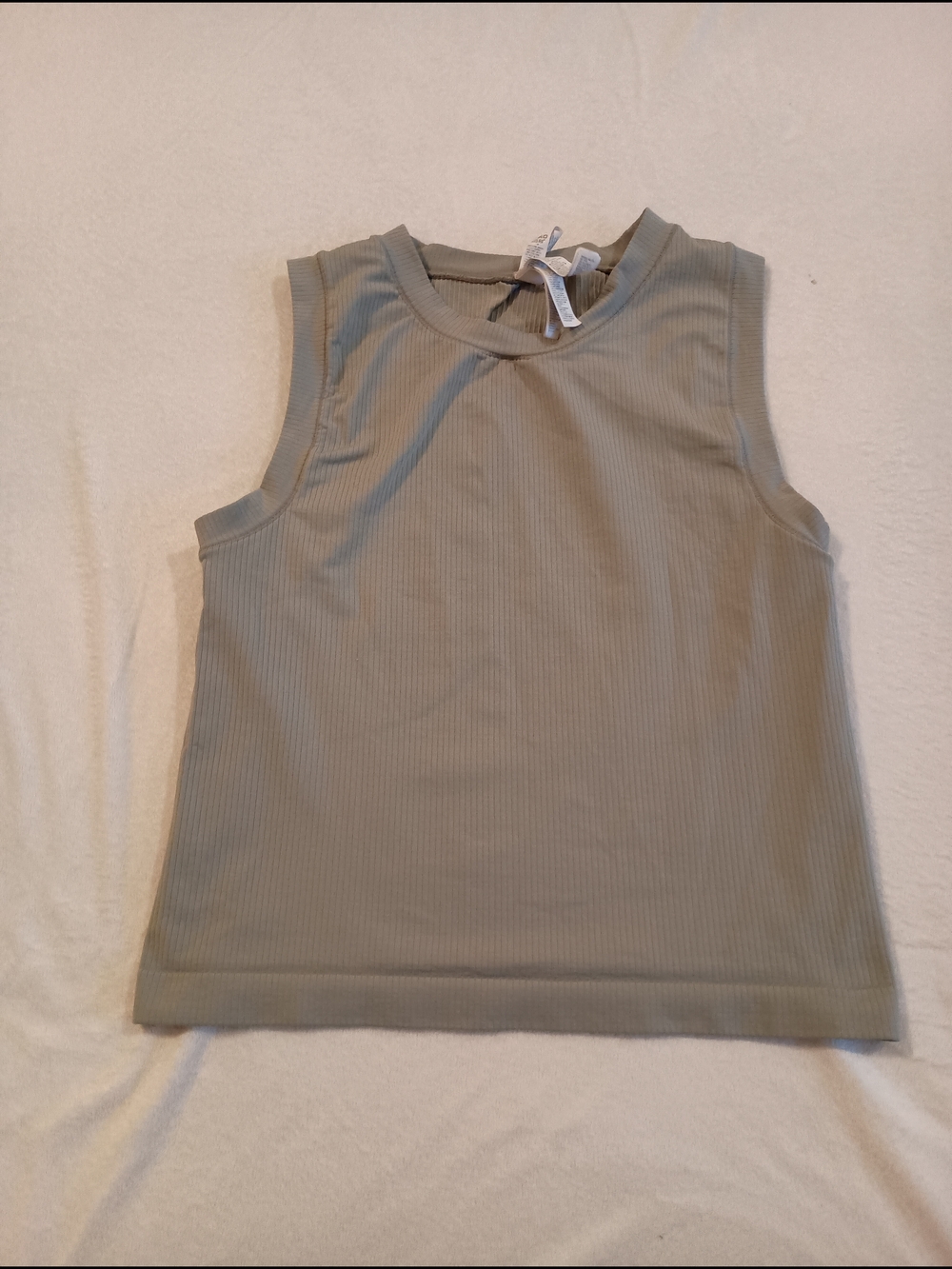 Athleta Soft Ribbed Tank Top Women's Size Large In Sage Green
